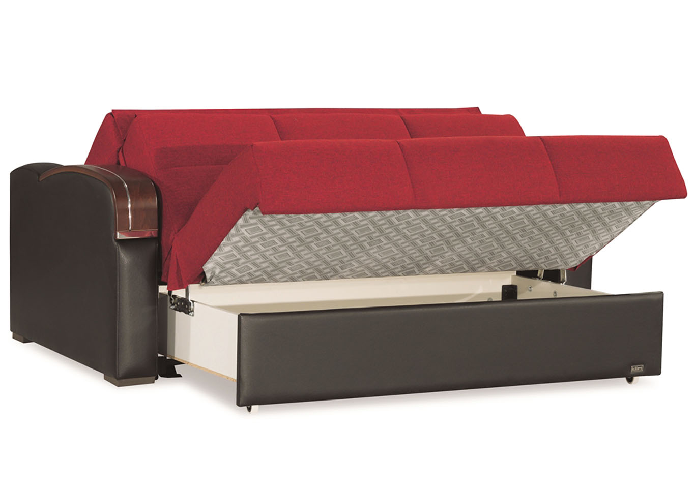 Sleep Plus Red Polyester Love Seat Sleeper,Ottomanson (Previously Casamode)